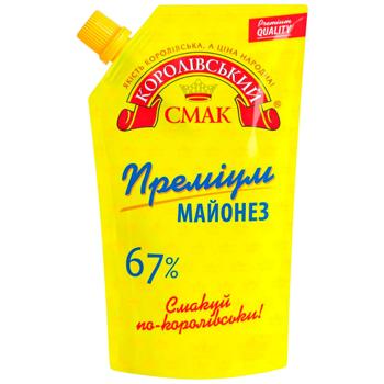 Mayonnaise Korolivsky smak Premium 67% 500g doypack Ukraine - buy, prices for Torba - photo 1