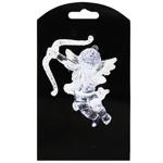 Прикраса Купідон прозорий 10см