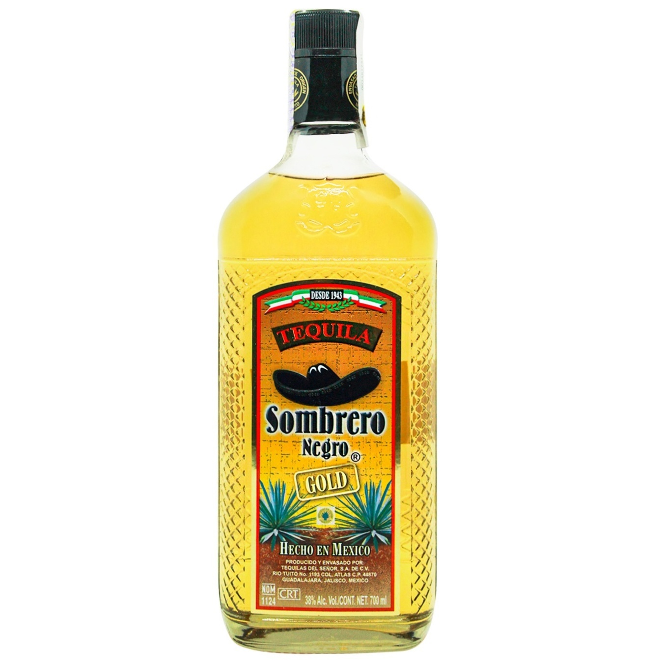 

Текила Sombrero Negro Gold 38% 0,7л