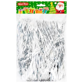 Yes!Fun Rain Silver Garland 0.5m x 2.7m - buy, prices for Auchan - photo 1