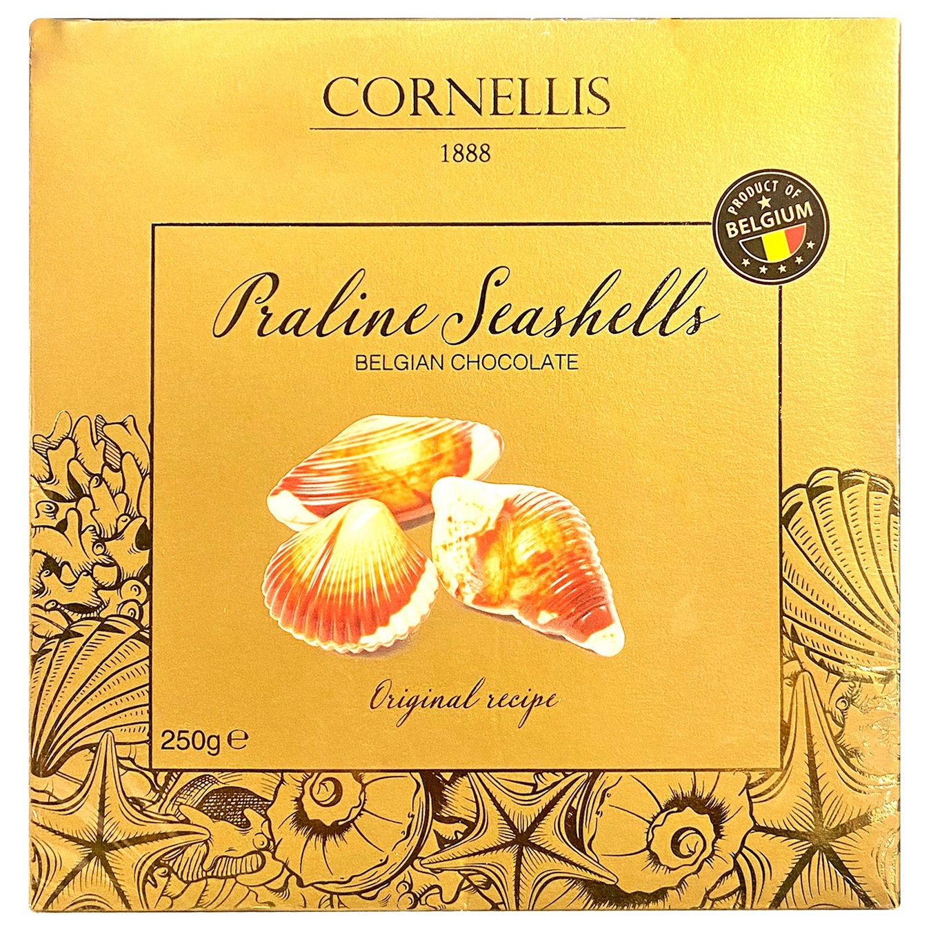 

Конфеты Cornellis 1888 шоколадные с начинкой лесного ореха 250г