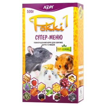 Rocky-1 Super Menu Food for Rodents 500g - buy, prices for ULTRAMARKET - photo 1