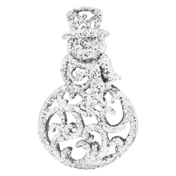 Christmas decoration Medallion silver 12х8х3cm