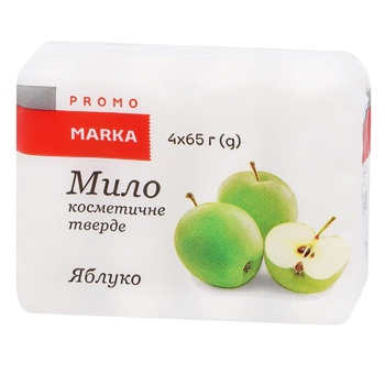 Marka Promo Apple Toilet Soap 4pc х 65g - buy, prices for NOVUS - photo 1