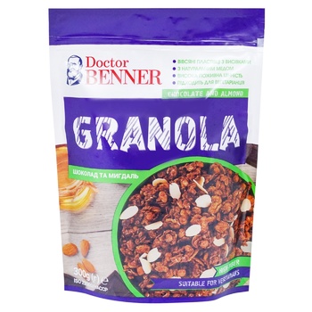 Doctor Benner Chocolate and Almonds Granola 300g - buy, prices for METRO - photo 1