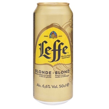 Пиво Leffe Blonde светлое 6,6% 0,5л - купить, цены на NOVUS - фото 1