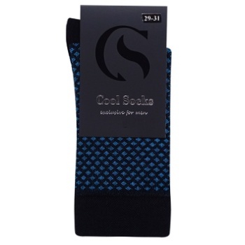Шкарпетки Cool Socks чоловічі чорно-блакитні розмір 29-31 - купити, ціни на - фото 1