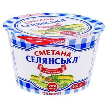 Сметана Селянська 15% 180г