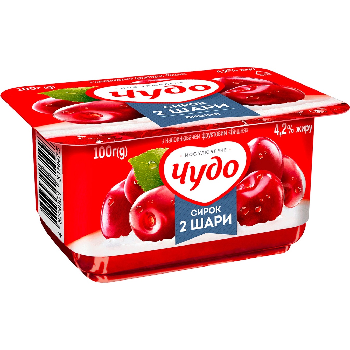 

Творожок Чудо вишня взбитый 4.2% 4шт 115г
