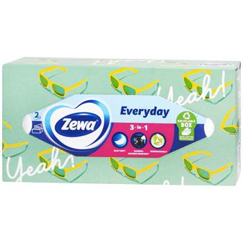 Салфетки косметические Zewa Everyday для лица 2 слоя 100шт - купить, цены на КОСМОС - фото 3