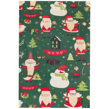 Provans Santa on Green Waffle Towel 30*50cm