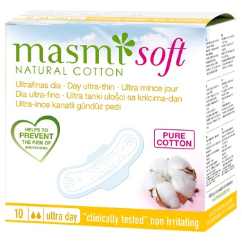 Masmi Soft Ultra Day Ultra Thin Hygienic Pads with Wings 10pcs - buy, prices for ULTRAMARKET - photo 3