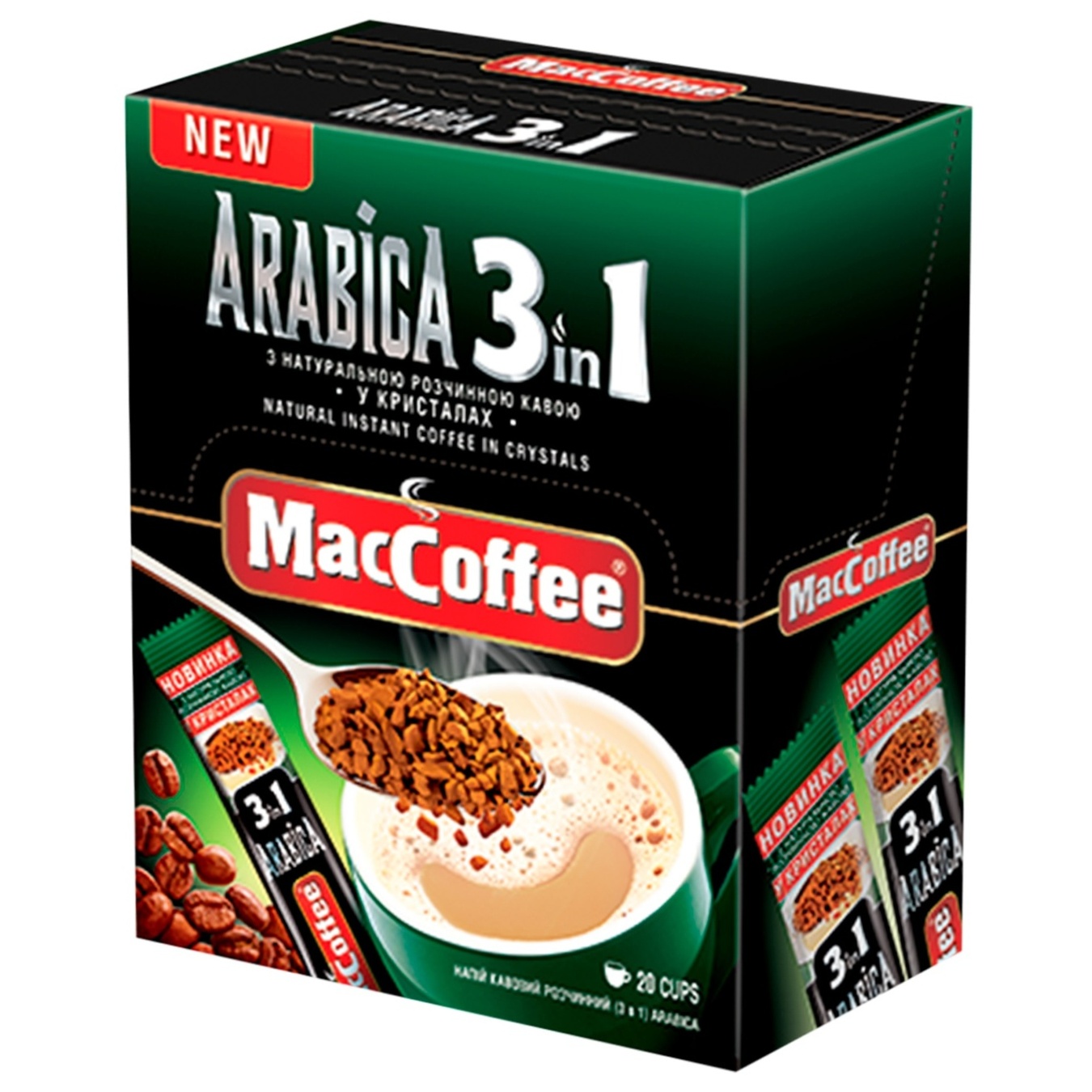 

Напиток кофейный MacCoffee 3в1 Арабика растворимый 16г