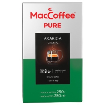 Кава MacCoffee Pure Arabica Crema мелена 250г