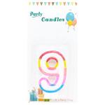 Свеча для торта цветная Цифра 9