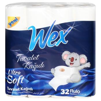 Туалетний папір Wex 2-шаровий 32шт - купити, ціни на КОСМОС - фото 1