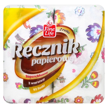 Fine Life Paper Towels 2 layer 2pcs - buy, prices for METRO - photo 2