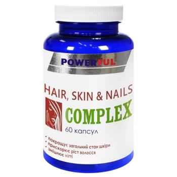 Добавка диетическая PowerFul Комплекс кожа, волосы, ногти 1г 60шт - купить, цены на КОСМОС - фото 1