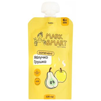 Пюре фруктове Mark&Mart Запечене яблучко і грушка 120г - купити, ціни на КОСМОС - фото 1
