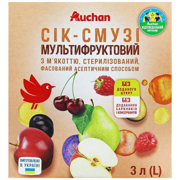 Auchan Multifruit Smoothie-juice 3l - buy, prices for Auchan - photo 2