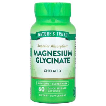 Nature's Truth, Magnesium Glycinate, Chelated, 200 mg(100 mg per Capsule), 60 Quick Release Capsules - купить, цены на Biotus - фото 1