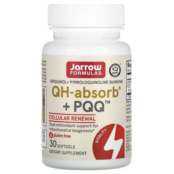 Jarrow Formulas QH-absorb + PQQ Ubiquinol and Pyrroloquinoline Quinone 30 softgels - buy, prices for Biotus - photo 1