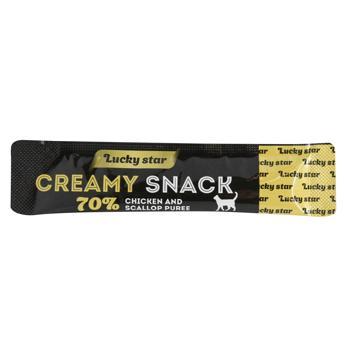 Lucky Star Delicate Puree of Chicken and Scallop Puree Cat Snack 10g