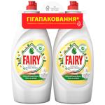 Засiб для миття посуду Fairy Sensitive Ромашка та вітамін Е 2x900мл