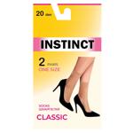 Шкарпетки жіночі Instinct Classic 20 Den р.23-25 Natural 2 пари