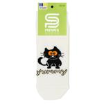 Шкарпетки дитячі Premier Socks лівий/правий котик короткі р.22-24 молочний
