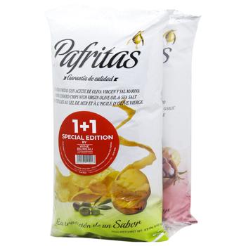 Pafritas Chips with Sea Salt and Garlic 2pcs 140g - buy, prices for Za Raz - photo 1