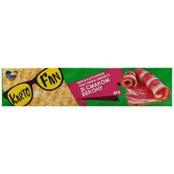 KartoFun Wavy Potato Chips with Bacon Flavor 50g - buy, prices for - photo 2