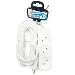 Electraline White Triple Extension Cable 7m
