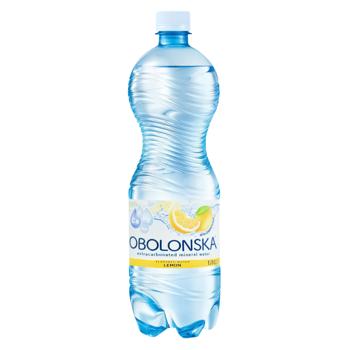 Obolonska Strongly Carbonated Mineral Water with Lemon 1l - buy, prices for Ideal - photo 1