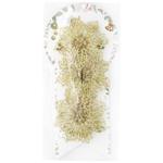 Gold Flowers Christmas Tree Decoration 3pcs 10cm