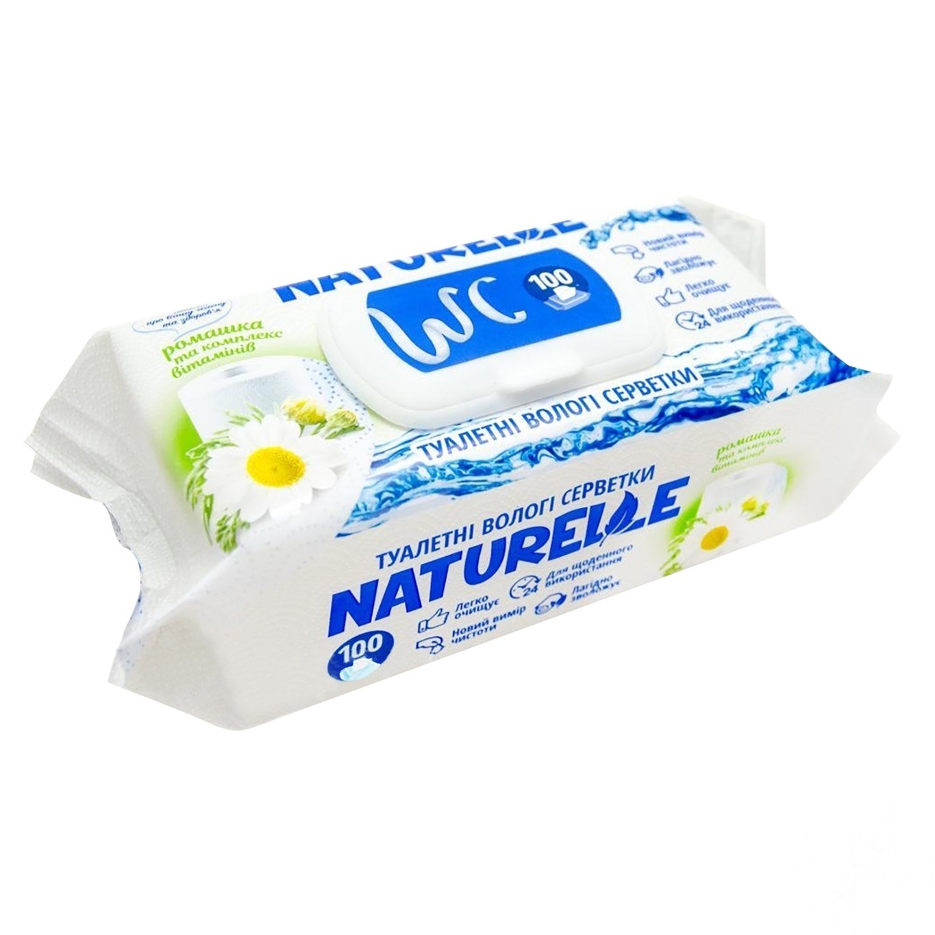 

Бумага туалетная Naturelle Ромашка влажная 100шт