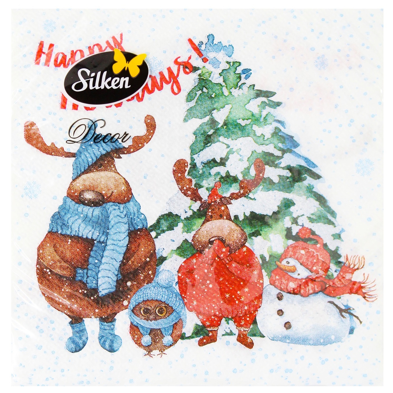 

Салфетки столовые Silken НР 1 января 33х33см 16шт