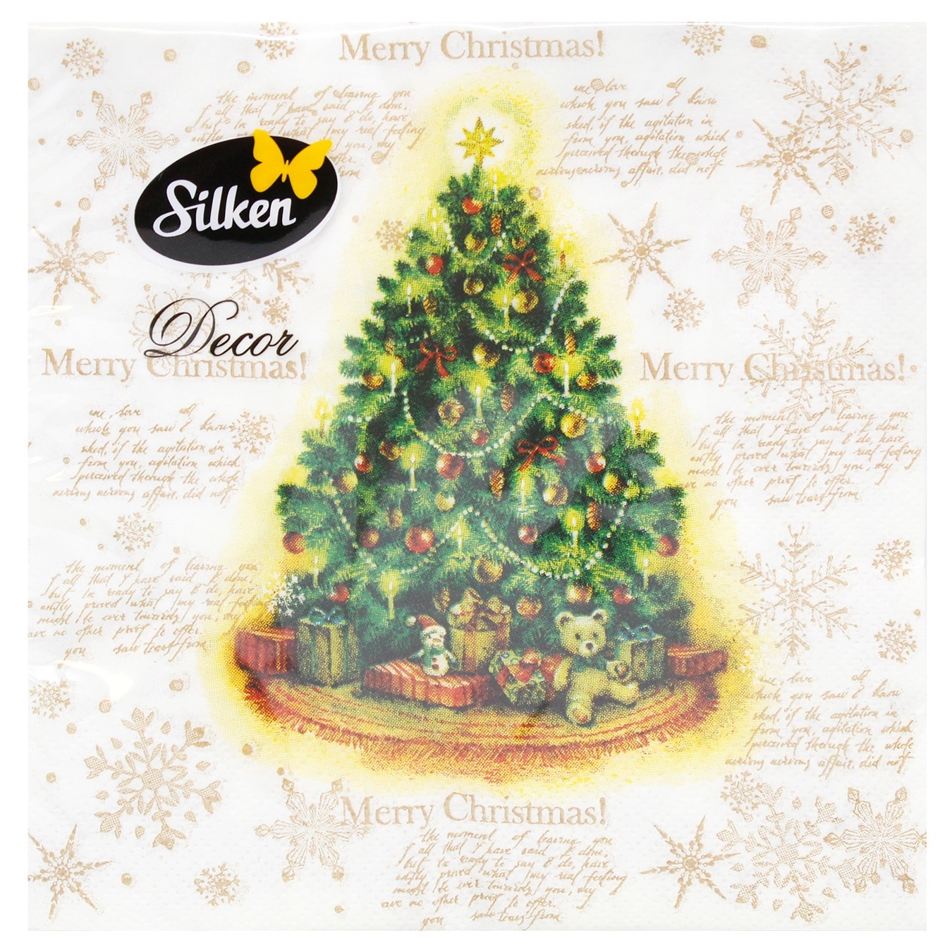 

Салфетки Silken Merry Christmas трехслойные 33х33см 18шт
