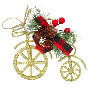 Stolyar Decoration Bicycle gold 12x11cm - buy, prices for MegaMarket - photo 1