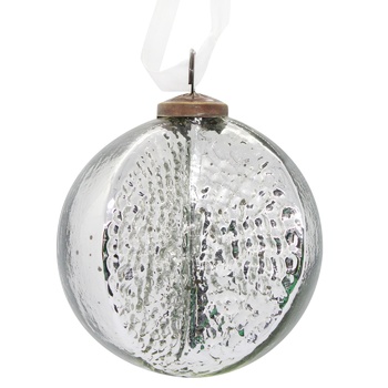 Ёлочный шар Lefard серебро 10см - купить, цены на WINETIME - фото 1