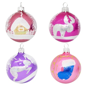 New Year's Decoration Ball Multi 6cm - buy, prices for MegaMarket - photo 2