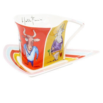 Fancy Bulls Stylyaga Tea Set 180ml 2pcs - buy, prices for MegaMarket - photo 1