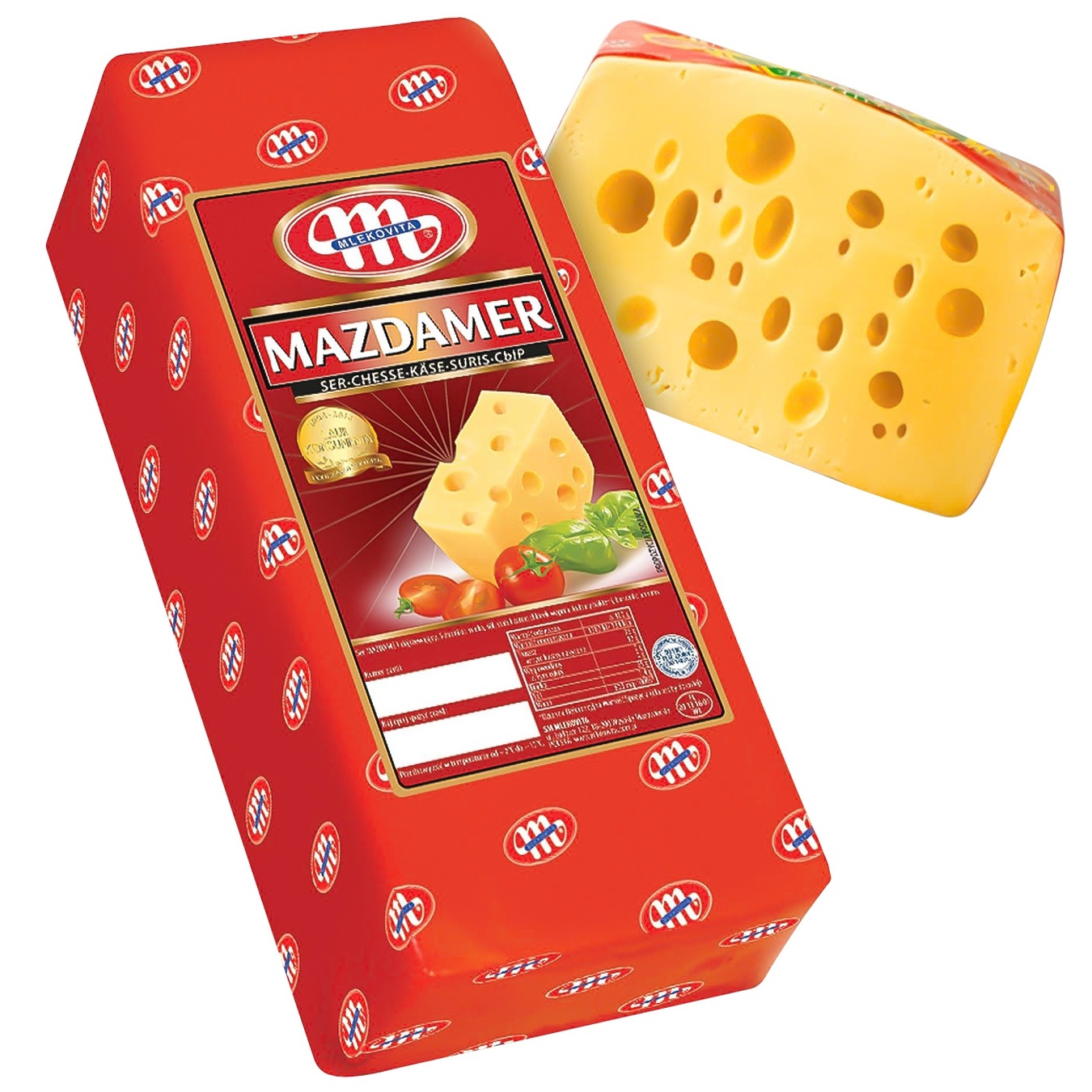 

Сыр Mlekovita Мааздамер твердый 45%