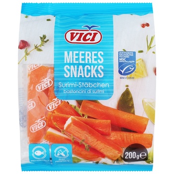 Палички крабові Vici Meeres snacks охолоджені 200г - купити, ціни на Auchan - фото 1