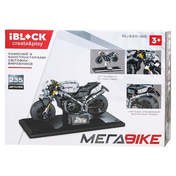 Iblock Toy Construction Motorcycle PL-920-185 - buy, prices for MegaMarket - photo 1