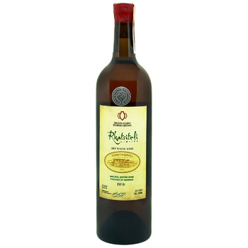 Tchotiashvili Rkatsiteli Rcheuli Qvevri 2014 White Dry Wine 13% 0.75l - buy, prices for ULTRAMARKET - photo 1