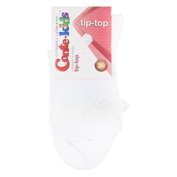 Conte-kids Tip-Top White Children's Socks With Lace Ribbon 20s - buy, prices for - photo 1