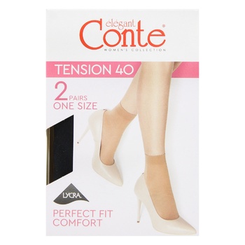 Conte Tension 40 den Women's Nero Socks 2 pairs 23-25s ​​ - buy, prices for COSMOS - photo 2