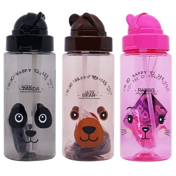 Пляшка Renga для води з трубочкою пластикова 500мл - купити, ціни на КОСМОС - фото 1