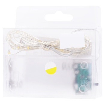 Battery-Powered Garland Warm Yellow 20 Lamps 2m - buy, prices for COSMOS - photo 1